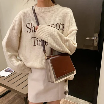 

Women's bag fashion small leather handbag shoulder bags 2019 new ladies luxury tote patchwork crossbody bag drop shopping