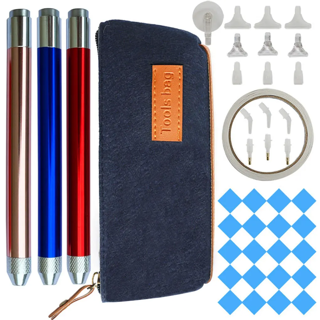 

Handmade Point Drill Pen Head Sets 5D Diamond Painting Tools Glue Clay DIY Craft For Beginners Amateurs With Luminous Lighting