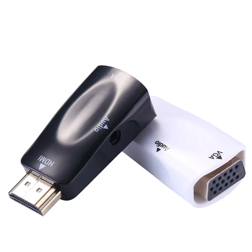  HDMI a VGA Adattatore Cavi Audio Converter Maschio a Femmina HD 1080P Per Il Computer Portatile Del