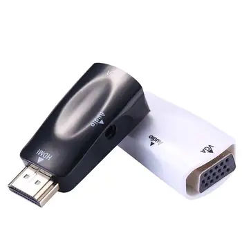 

HDMI to VGA Adapter Audio Cables Converter Male to Female HD 1080P For PC Laptop TV Box Projector Cable