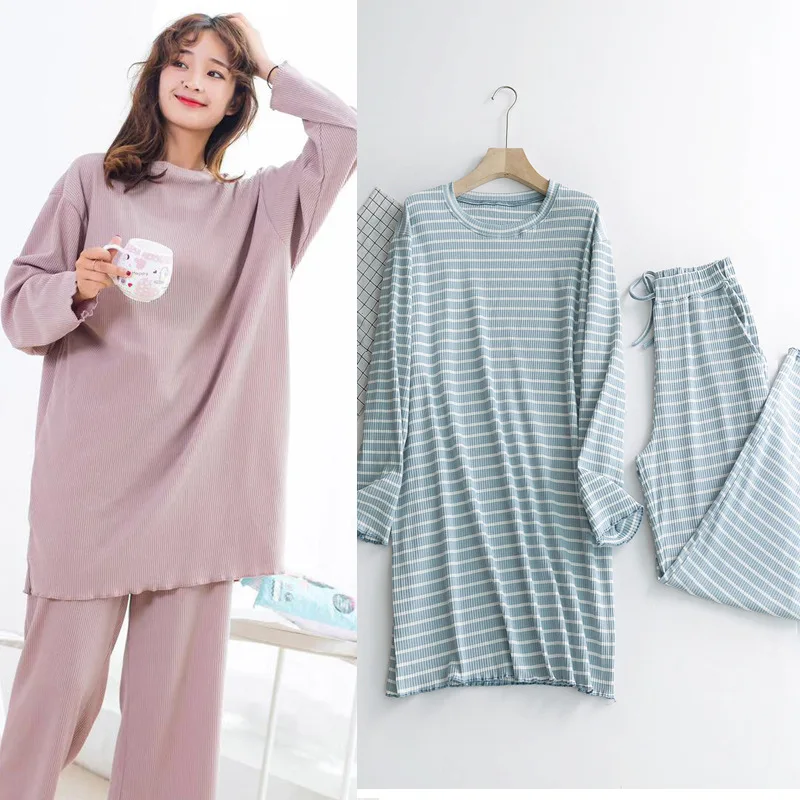 

Set Two-Piece Set Western Style Autumn Clothing New Style 2019 Pants Tracksuit Bamboo Thousand Woolen Cotton Fashion Spring And