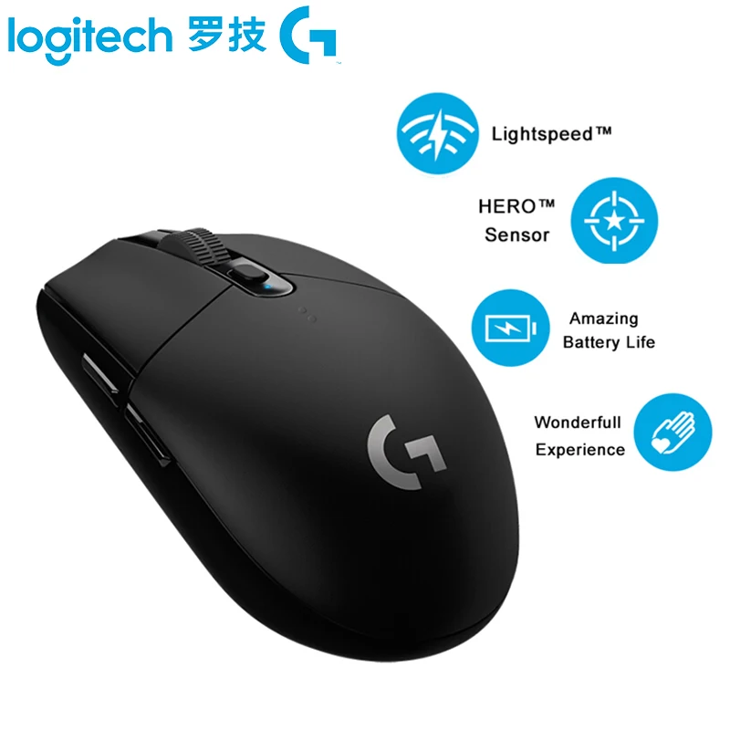 

Logitech G304 LIGHTSPEED Gaming Wireless Mouse HERO Sensor 12000dpi Wireless Computer Mouse for OW PUBG PC Gamer Mouse Wireless