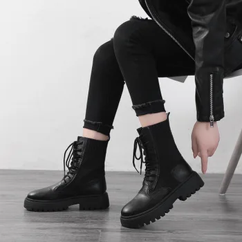 

2019 autumn and winter Martin boots female British wind women's shoes wild net red boots short boots tide single boots