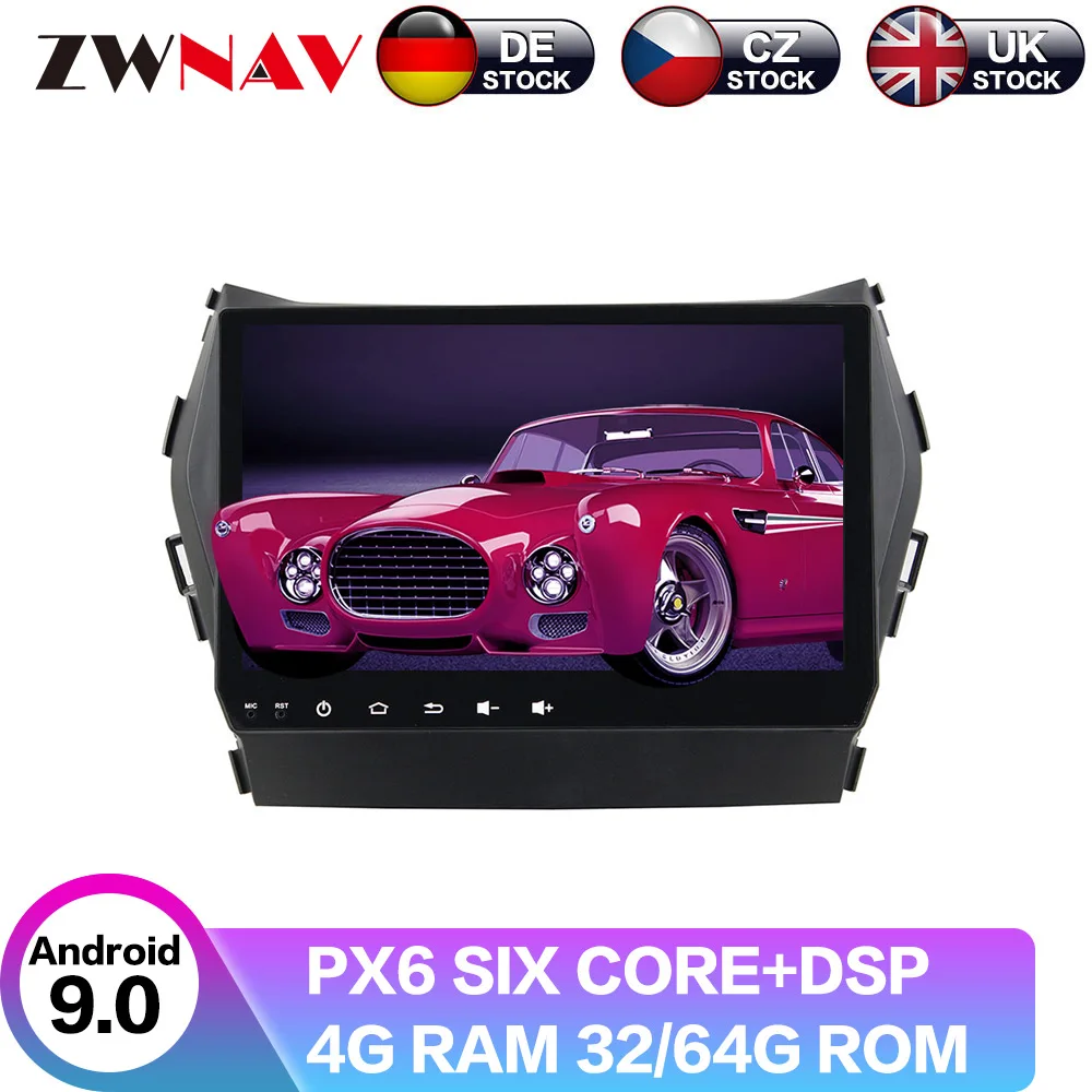 Android 9 8 Core With DSP For Hyundai IX45 Car radio video player Multimedia GPS navigation accessories Sedan No dvd 2 din