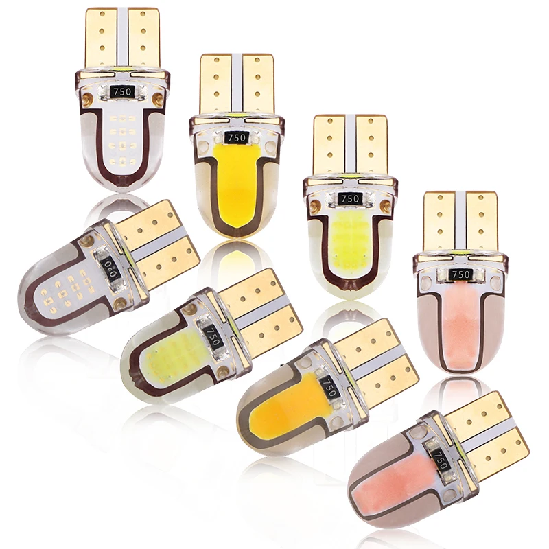 10 шт. светодиодный W5W T10 194 168 W5W COB 8SMD светодиодный стояночный Лампочка Авто тормоз с клиновым разжимом лампа CANBUS кремнезема яркий белый лицензионные лампочки