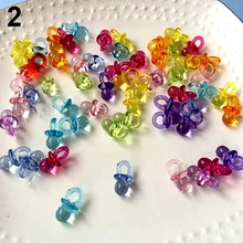 

Blue Pink Transparent Acrylic Mini Pacifier Baby Shower Cake Decoration Birthday Gift DIY Mini Pacifier Party Mini Pacifier 2021