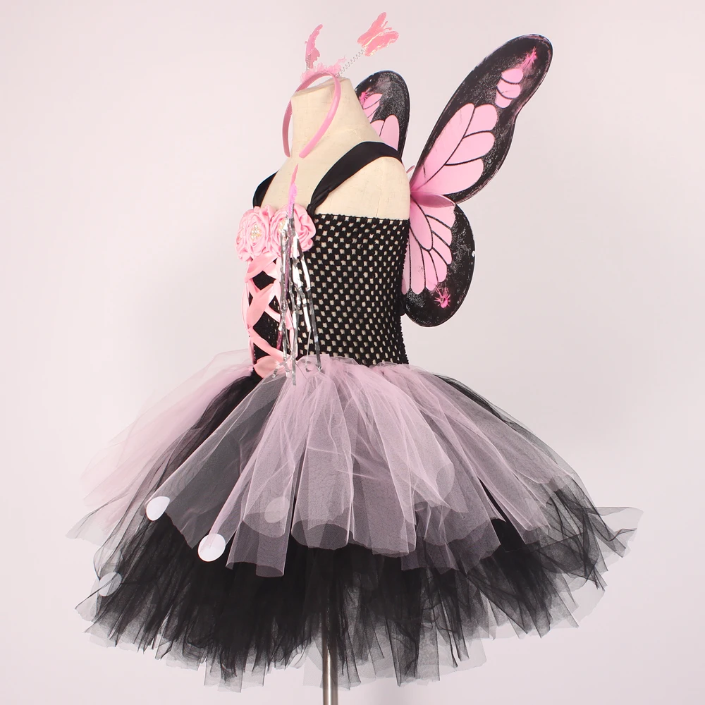 Children Girls Tulle Tutu Dress Butterfly Fairy Kids Ballet Tutus with Butterfly Wing Costume Set Children Christmas Party Dress (15)
