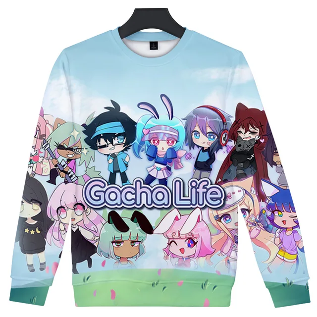2020 Gacha Life 3d Printed Hip Pop O-neck Sweatshirt Harajuku Cute