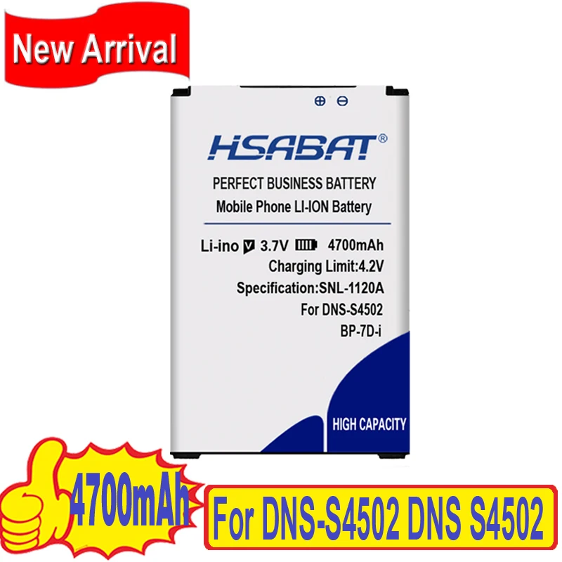 HSABAT BP-7D-i 4700mAh аккумулятор для DNS-S4502 DNS S4502 и Small Dragonfly innos D9 D9C | Мобильные телефоны