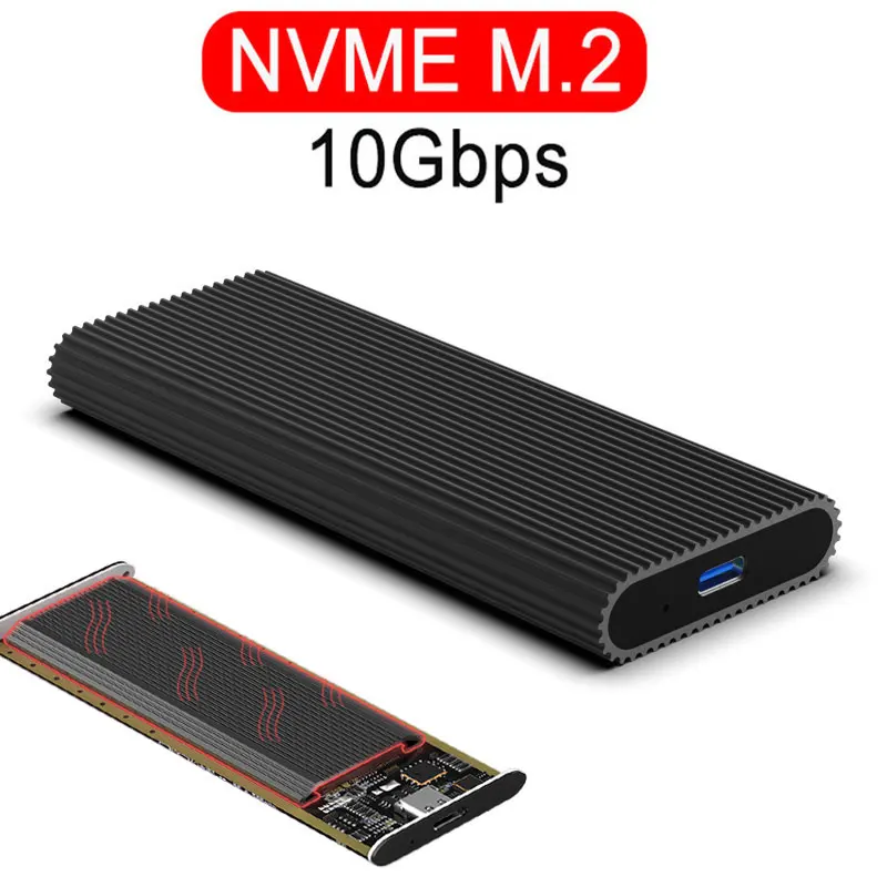 Чехол PICe NVME M.2 ssd с портом type-c USB 3,1 SDD 10 Гбит/с NGFF SATA Трансмиссия жесткий диск Корпус USB 3,0 HDD Чехол