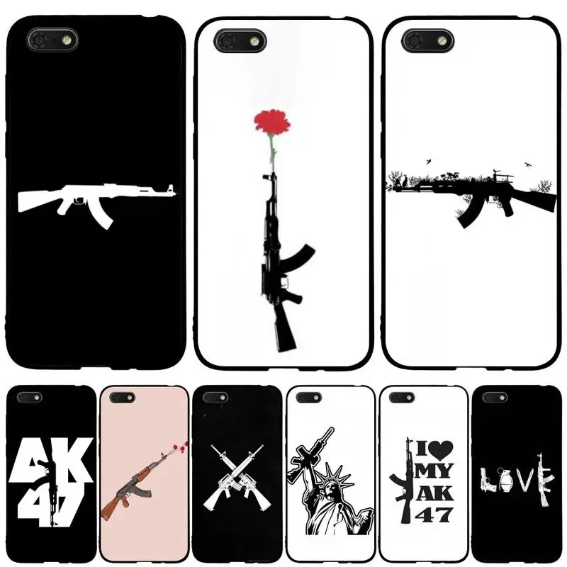 Gun AK47 Phone Case For Huawei Honor8 8X 9 9lite V9 V10 10Lite 10i 20i 20lite 20 20S V20 30 30Pro | Мобильные телефоны и