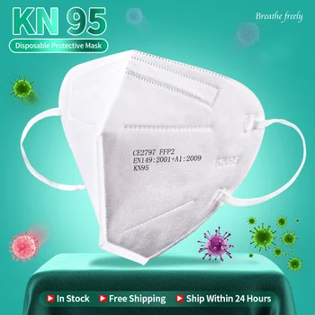 

KN95 Face Mask Nonwoven 5 Layer 95% Filter Safety Anti Dust KN95 face shield Reusable Protection Mascarillas Masks Fast Shipping