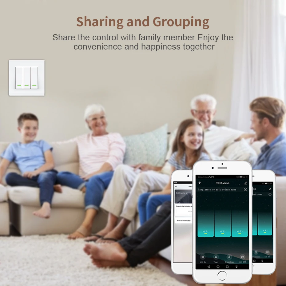 CBE Tuya WiFi 스마트 스위치 1 2 3 Gang Tuya 음성 제어 Alexa Google 홈 어시스턴트 용 물리적 버튼 Smart Homekit Yandex