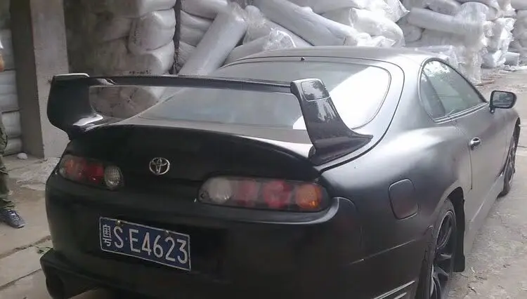 Автомобильный Стайлинг Supra углерода & FRP двумя кронштейнами задний спойлер