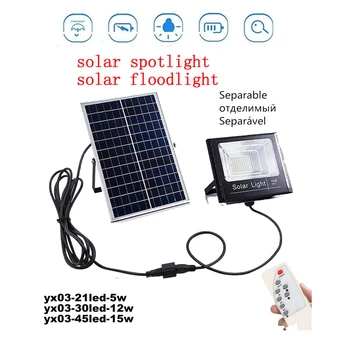 

Solar Lamp LED Solar Light For Outdoor Garden Wall Yard LED Security Lighting With Adustable Lighting Angle remote timer split m