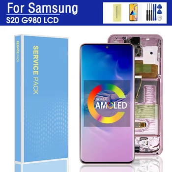 

6.2" Original Super AMOLED For Samsung Galaxy S20 Touch Screen G980 G980F G980F/DS LCD Display Touch Screen Digitizer with Frame