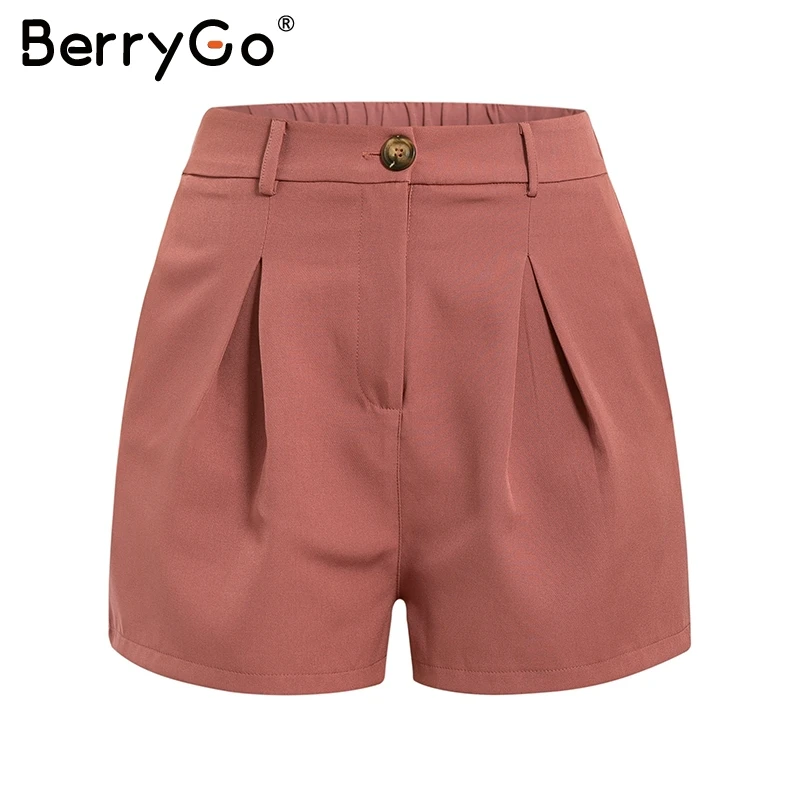 Brick-red shorts BerryGo Elegant женский короткий костюм шорт Elegant двухсекционный женский короткий костюм шорти Повседневная уличная женский блейзер - Цвет: Brick-red shorts