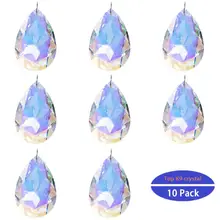 H& D 10 шт. Висячие хрустальные 76 мм Bauhinia цветок призмы Suncatcher люстра Висячие капли Декор Радуга производитель Рождественский орнамент