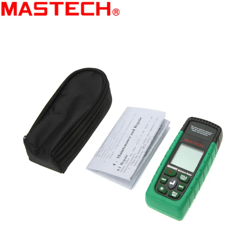 MASTECH MS6900 Портативный цифровой Лесоматериалы измеритель влажности древесины LCD гигрометр Температура Влагомер Тестер