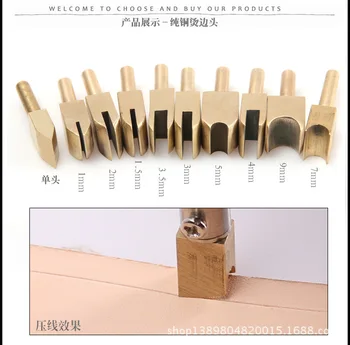 

Diy hand tools leather electric edge holder brass edge sealing machine iron head twist groove twist press groove drum