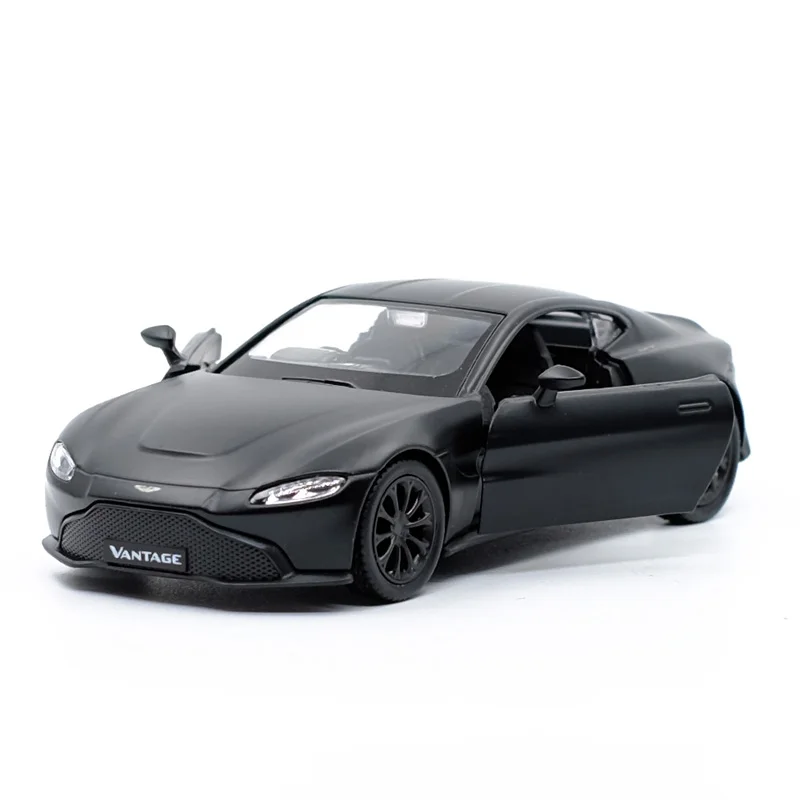 

Sale 1:36 Matte Black Vantage alloy model,simulation die-casting back sports car model,children's gift,free shipping