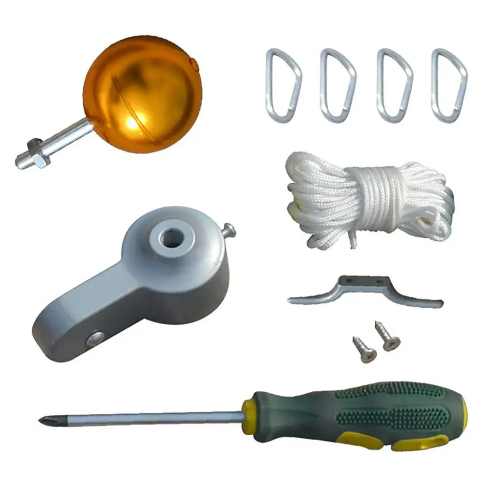 Flag Pole Parts Repair Kits Topper Gold Ball Cleat Hook Swivel Snap Hooks Nylon Parachute Cord Flagpole Pulley Truck Accessories flag pole attachments