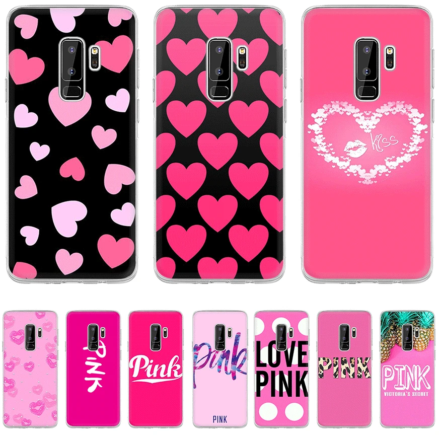 Чехол для телефона Samsung S3 S4 S5 S6 S7 S8 S9 S10E S10Plus Note 8 9 M10 M20 M30 M40 розовый девчачий |