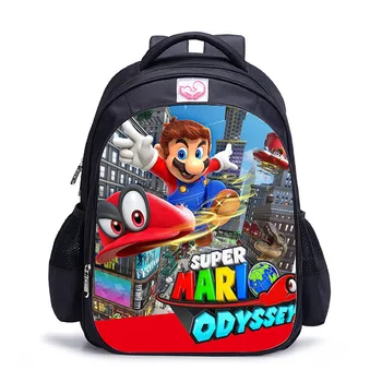 

16 Inch Super Mario Bros Sonic Children School Bags Orthopedic Backpack Kids School Boys Girls Mochila Infantil Catoon Bags