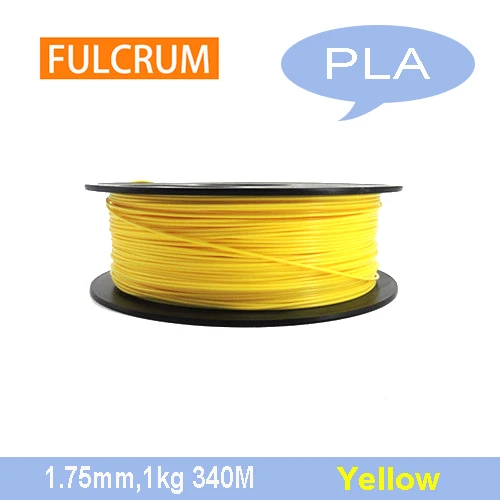 Yousu 3D пластик! PLA ABS PETG. нить для 3d принтера/биоразлагаемая/1,75 мм 1 кг 340 м/ из России - Цвет: yellow PLA