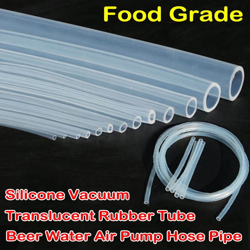 CLEAR Silicone Translucent Soft Rubber Tubing FDA Approved Milk Hose Beer Tube 