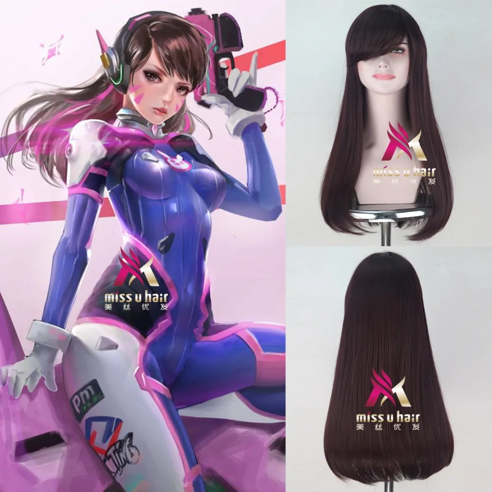 Парик для косплея D.Va O W 0verwatch парик игр cowtume костюмы на Хэллоуин с шапочкой |