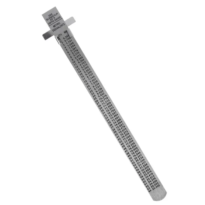 6 inches Stainless Steel Pocket Rule Handy Ruler with inch 1/32 inches mm/metric Graduations