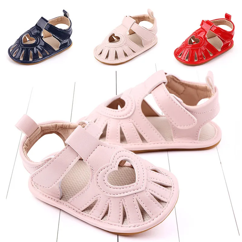 

New Baby Shoes PU Leather Toddler Sandals Rubble Sole Shoes for Newborn Girls Infant Girls NON-Slip Firlst Walkers