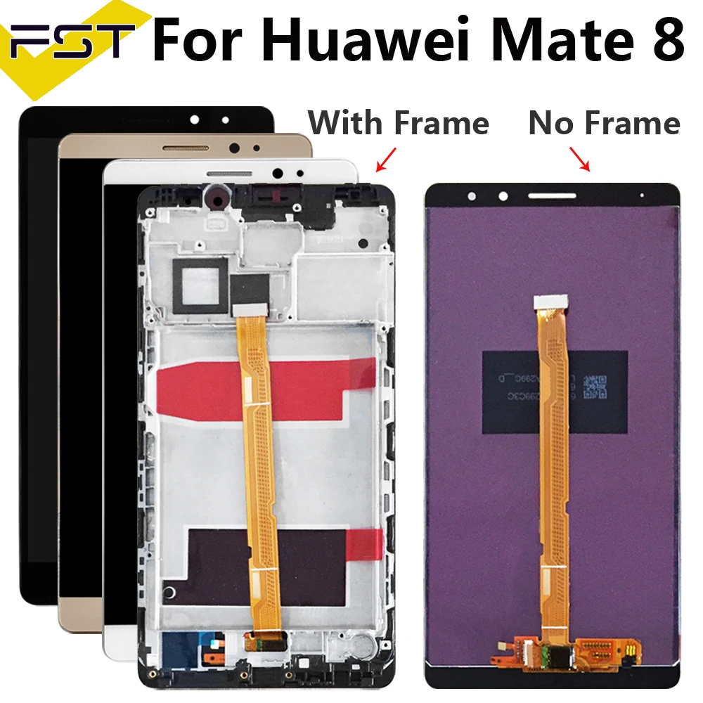 Kopen 100% Getest 6.0 Voor Huawei Mate 8 Lcd scherm + Touch Screen Digitizer Vergadering Met Frame Voor Huawei Mate8 Spare onderdelen + Gereedschap