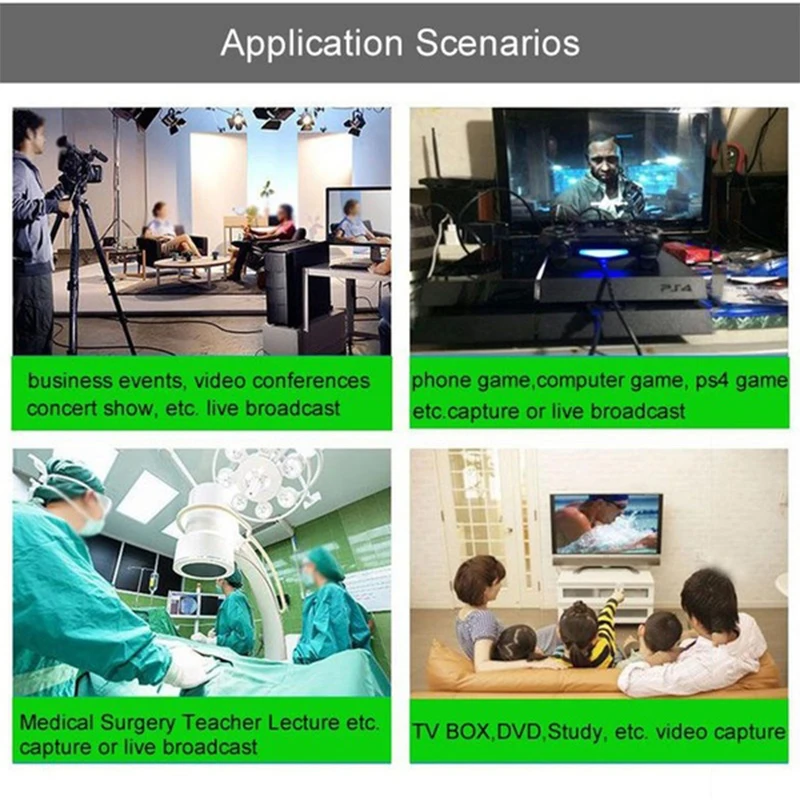 HD 1080P 4K Video Capture Card USB 3.0 USB 2.0 HDMI Video Record Box for PS4 Game DVD Camcorder Camera Recording Live Streaming (8)