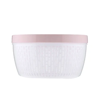 

Double Layer Food Container with Drain Basket Multi-Capacity Household Fruits Vegetables Storage Container