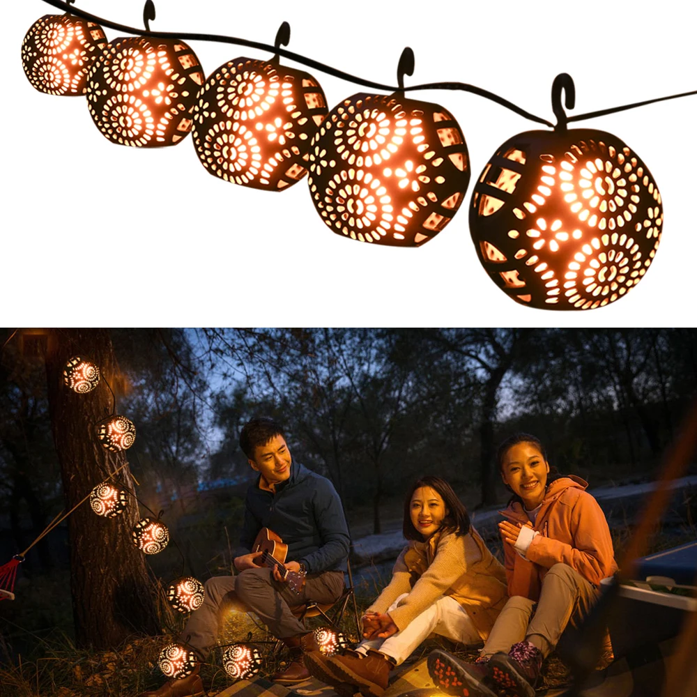 

Fireflame Ball Light Strings with IR Remote Controller 4 Lighting Modes with Timer Timing Function 10M Hanging Globe Lights Danc
