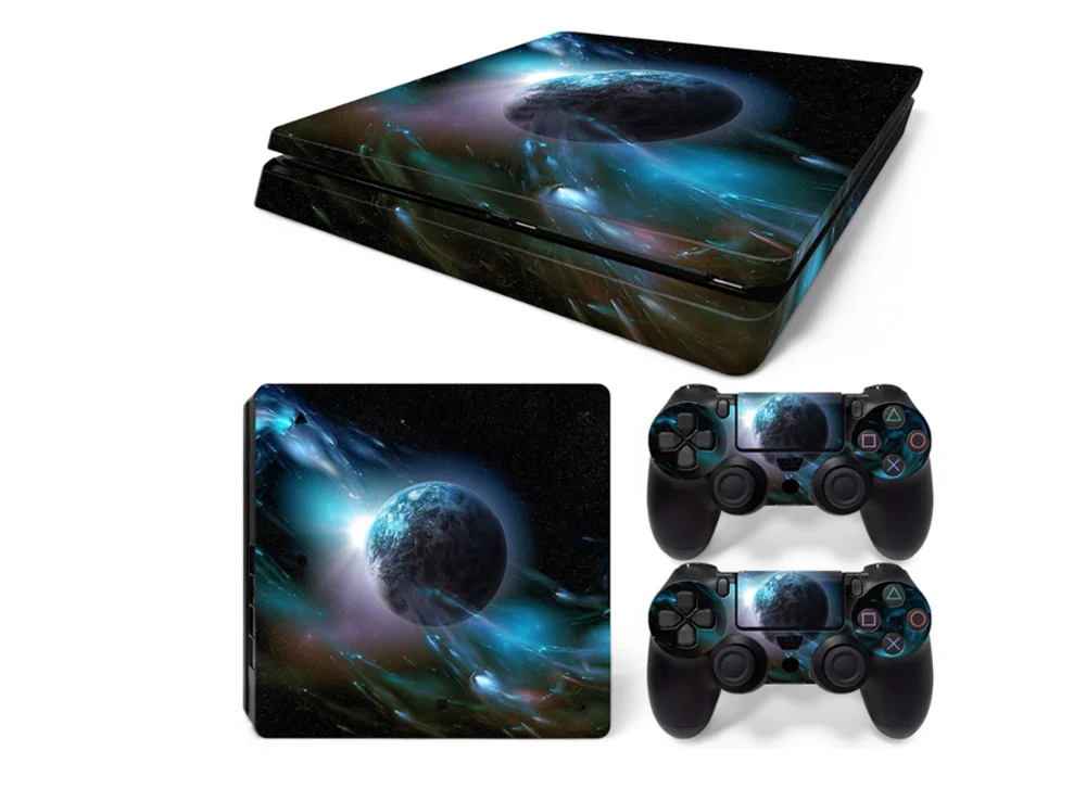 6215 Небесный дизайн для PS4 тонкая консоль и контроллеры наклейки для ps4 тонкая кожа Наклейка для ps4 тонкая виниловая наклейка - Цвет: 6215