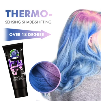 

Popular Color Number Dye Mermaid Hair Dye Change color with temperature Granny Grey Blue Green Hair Dye Warm Discoloration