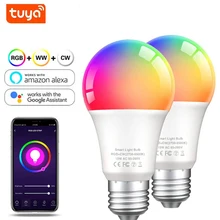 

E27 B22 Wifi Smart LED Bulbs Remote Control Light Lamp Tuya App Control Dimmable Home Voice Control Timer Function Echo Alexa