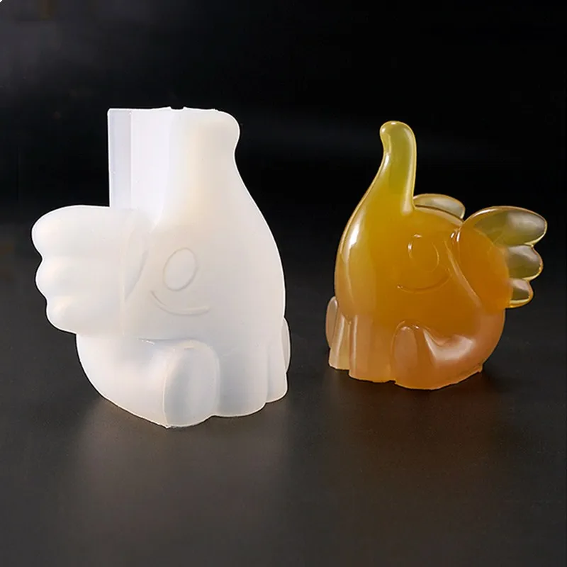 3D мультфильм слон Силиконовая форма DIY помадка шоколадная форма, эпоксидная смола украшение орнамент форма брелок, различные Висячие acc