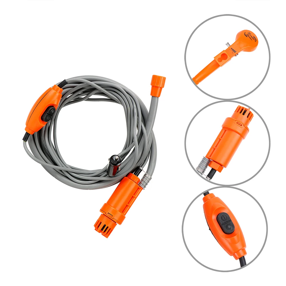 US $24.86 DC 12V Car Washer Outdoor Camping Travel Shower Universal Portable Car Shower Cleaning Tool Car Washing With Cigarette Lighter
