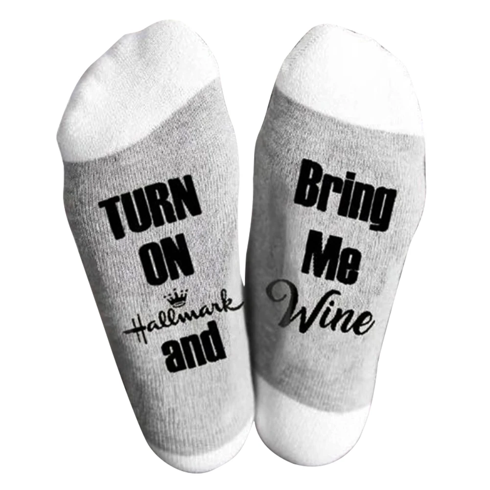 1 пара мягких носков с рождественскими буквами, зимние теплые носки для женщин TY66