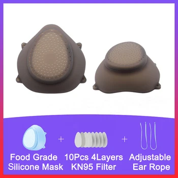 

Reusable Masarillas Masque Anti-fog Silicone Face Masks Protection Level Reaches 95% Anti-Dust Mouth Mask Breathable Mask Filter