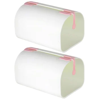 

2PCS Tissue Box Plastic Waterproof Punch Free Toilet Paper Holder Tissue Case for Bathroom Kitchen