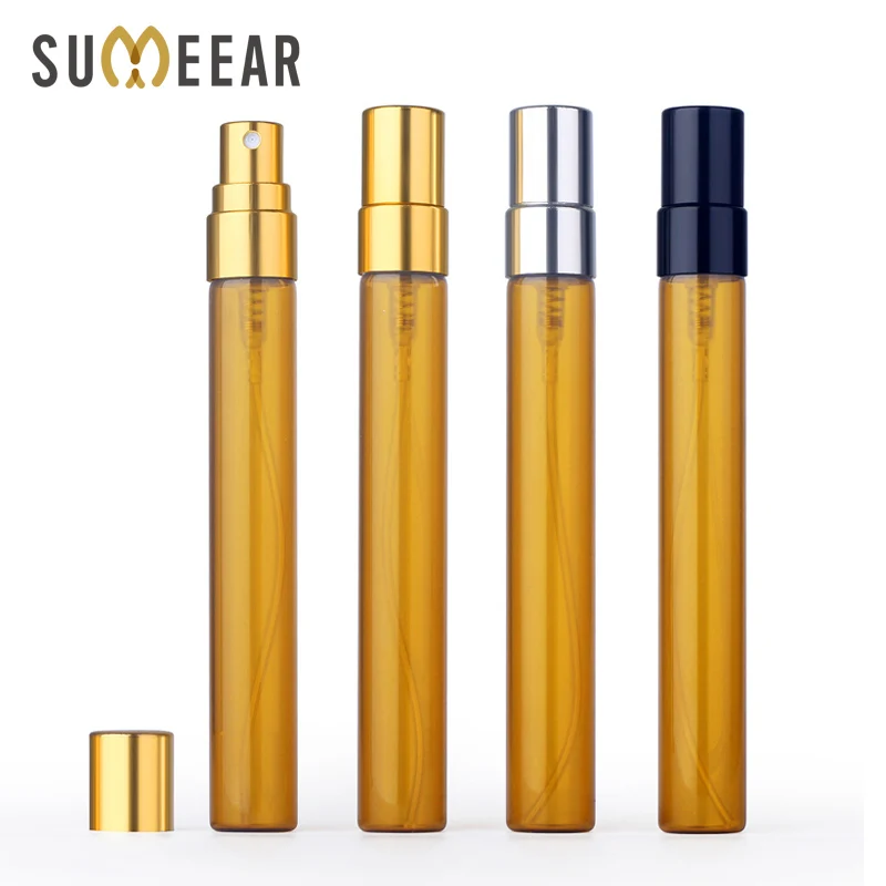 100Pieces/Lot 10ml Perfume Bottle Empty Spray Amber Atomizer perfume Cosmetic Container Travel | Красота и здоровье