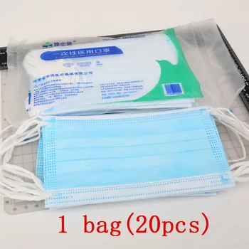 

20pcs 3 Layers Disposable Masks Men Women Face Masks mascarillas mouth mask Microfiber