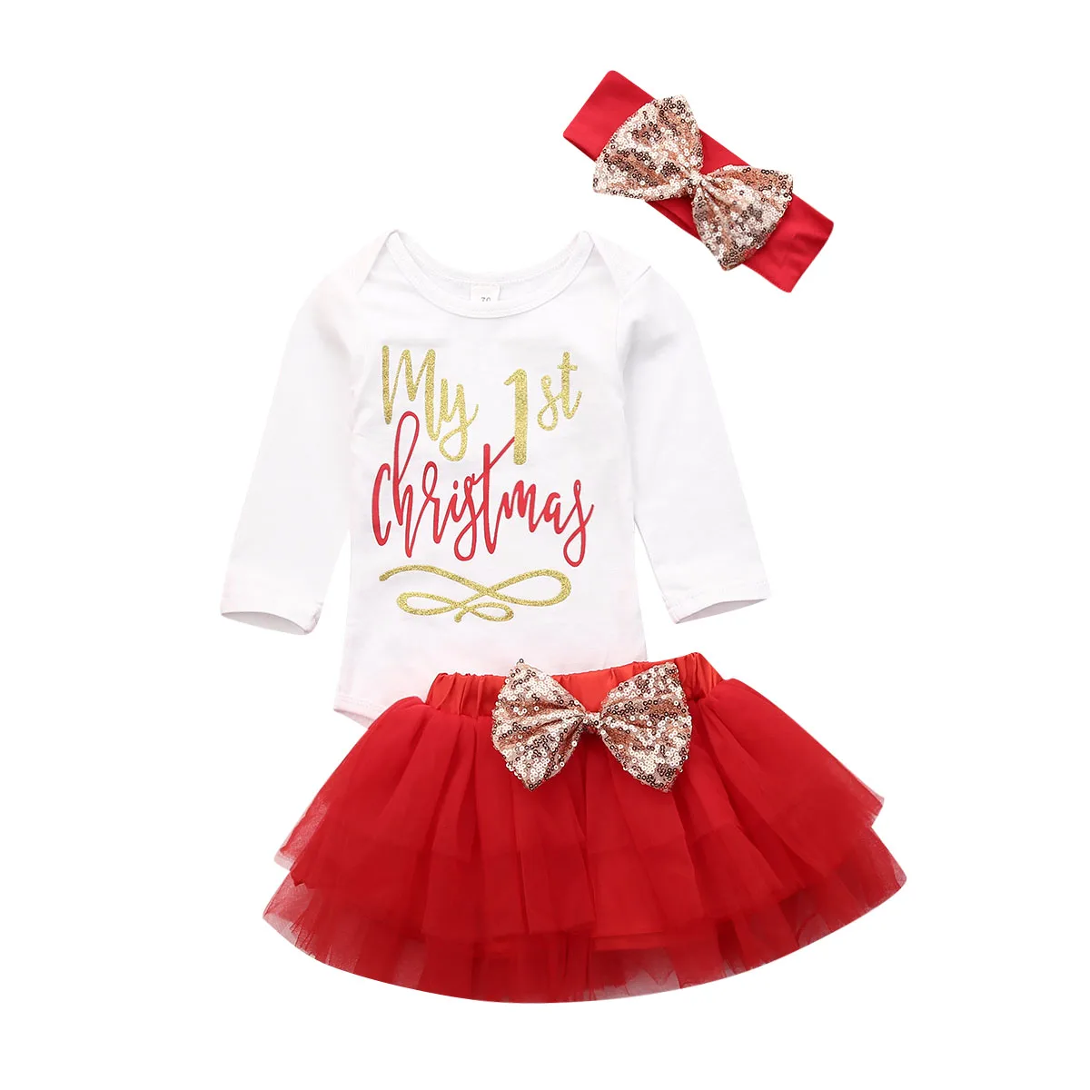 Г. Летняя одежда для малышей Рождественский комплект, комбинезон с длинными рукавами для новорожденных девочек, юбка в Горошек Гетры, комплект рождественской одежды - Цвет: C