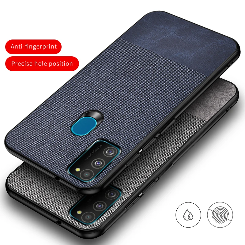 

Phone Case For Samsung M30S Case Luxury Fabric Cloth Hard PC Full Back Cover For Samsung Galaxy M30S Shockproof Shell Fundas