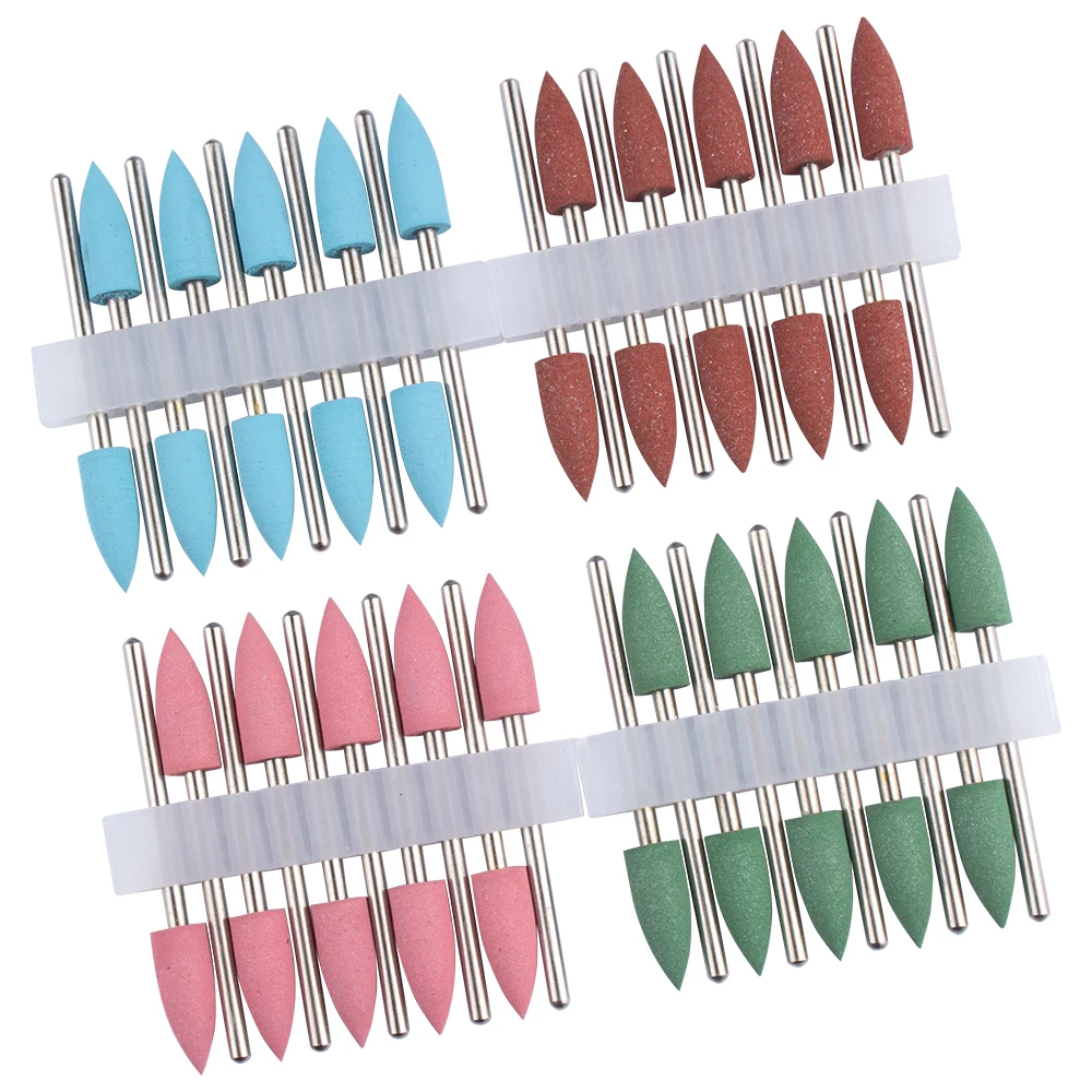 10pcs Silicone Milling Cutter for Manicure Rubber Nail Drill Bit Machine Manicure Accessories Nail Buffer Polisher Grinder Tool milling cutter for manicure ceramic nail drill bit for electric drill manicure machine nail files for removing nail gel polish